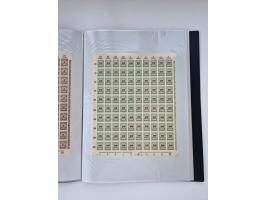 1922/23, Bestand von rund 390 Bogen, dabei OPD-Drucke und bessere wie 330B mehrfach und 334B, teils fehlerhaft bzw. gefaltet/