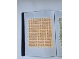 1922/23, Bestand von rund 390 Bogen, dabei OPD-Drucke und bessere wie 330B mehrfach und 334B, teils fehlerhaft bzw. gefaltet/