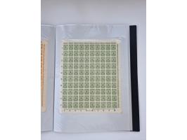 1922/23, Bestand von rund 390 Bogen, dabei OPD-Drucke und bessere wie 330B mehrfach und 334B, teils fehlerhaft bzw. gefaltet/