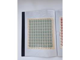 1922/23, Bestand von rund 390 Bogen, dabei OPD-Drucke und bessere wie 330B mehrfach und 334B, teils fehlerhaft bzw. gefaltet/