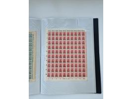 1922/23, Bestand von rund 390 Bogen, dabei OPD-Drucke und bessere wie 330B mehrfach und 334B, teils fehlerhaft bzw. gefaltet/