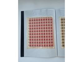 1922/23, Bestand von rund 390 Bogen, dabei OPD-Drucke und bessere wie 330B mehrfach und 334B, teils fehlerhaft bzw. gefaltet/