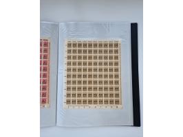 1922/23, Bestand von rund 390 Bogen, dabei OPD-Drucke und bessere wie 330B mehrfach und 334B, teils fehlerhaft bzw. gefaltet/