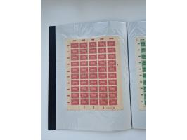 1922/23, Bestand von rund 390 Bogen, dabei OPD-Drucke und bessere wie 330B mehrfach und 334B, teils fehlerhaft bzw. gefaltet/