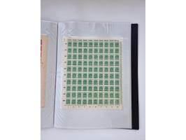 1922/23, Bestand von rund 390 Bogen, dabei OPD-Drucke und bessere wie 330B mehrfach und 334B, teils fehlerhaft bzw. gefaltet/