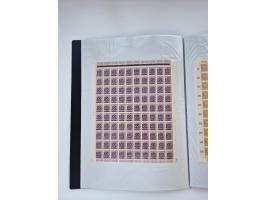 1922/23, Bestand von rund 390 Bogen, dabei OPD-Drucke und bessere wie 330B mehrfach und 334B, teils fehlerhaft bzw. gefaltet/