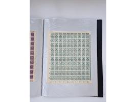 1922/23, Bestand von rund 390 Bogen, dabei OPD-Drucke und bessere wie 330B mehrfach und 334B, teils fehlerhaft bzw. gefaltet/