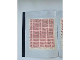 1922/23, Bestand von rund 390 Bogen, dabei OPD-Drucke und bessere wie 330B mehrfach und 334B, teils fehlerhaft bzw. gefaltet/