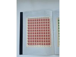 1922/23, Bestand von rund 390 Bogen, dabei OPD-Drucke und bessere wie 330B mehrfach und 334B, teils fehlerhaft bzw. gefaltet/