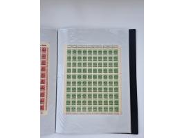 1922/23, Bestand von rund 390 Bogen, dabei OPD-Drucke und bessere wie 330B mehrfach und 334B, teils fehlerhaft bzw. gefaltet/