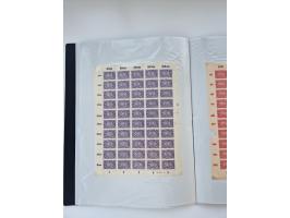 1922/23, Bestand von rund 390 Bogen, dabei OPD-Drucke und bessere wie 330B mehrfach und 334B, teils fehlerhaft bzw. gefaltet/