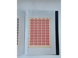 1922/23, Bestand von rund 390 Bogen, dabei OPD-Drucke und bessere wie 330B mehrfach und 334B, teils fehlerhaft bzw. gefaltet/