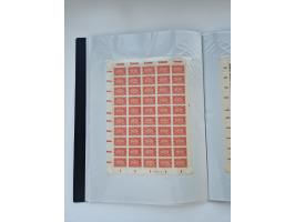 1922/23, Bestand von rund 390 Bogen, dabei OPD-Drucke und bessere wie 330B mehrfach und 334B, teils fehlerhaft bzw. gefaltet/