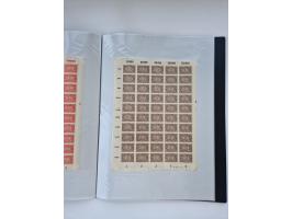 1922/23, Bestand von rund 390 Bogen, dabei OPD-Drucke und bessere wie 330B mehrfach und 334B, teils fehlerhaft bzw. gefaltet/