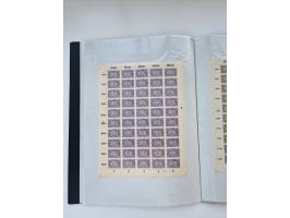 1922/23, Bestand von rund 390 Bogen, dabei OPD-Drucke und bessere wie 330B mehrfach und 334B, teils fehlerhaft bzw. gefaltet/