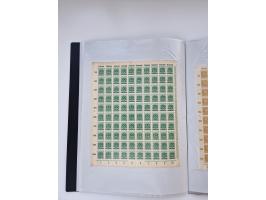 1922/23, Bestand von rund 390 Bogen, dabei OPD-Drucke und bessere wie 330B mehrfach und 334B, teils fehlerhaft bzw. gefaltet/