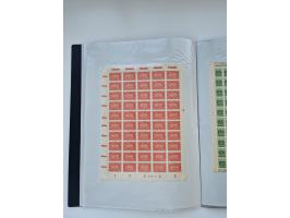 1922/23, Bestand von rund 390 Bogen, dabei OPD-Drucke und bessere wie 330B mehrfach und 334B, teils fehlerhaft bzw. gefaltet/