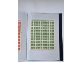 1922/23, Bestand von rund 390 Bogen, dabei OPD-Drucke und bessere wie 330B mehrfach und 334B, teils fehlerhaft bzw. gefaltet/