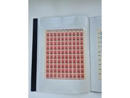 1922/23, Bestand von rund 390 Bogen, dabei OPD-Drucke und bessere wie 330B mehrfach und 334B, teils fehlerhaft bzw. gefaltet/