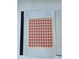 1922/23, Bestand von rund 390 Bogen, dabei OPD-Drucke und bessere wie 330B mehrfach und 334B, teils fehlerhaft bzw. gefaltet/