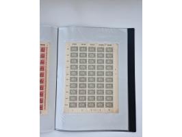 1922/23, Bestand von rund 390 Bogen, dabei OPD-Drucke und bessere wie 330B mehrfach und 334B, teils fehlerhaft bzw. gefaltet/