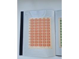 1922/23, Bestand von rund 390 Bogen, dabei OPD-Drucke und bessere wie 330B mehrfach und 334B, teils fehlerhaft bzw. gefaltet/