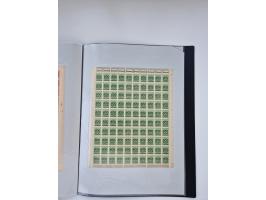 1922/23, Bestand von rund 390 Bogen, dabei OPD-Drucke und bessere wie 330B mehrfach und 334B, teils fehlerhaft bzw. gefaltet/