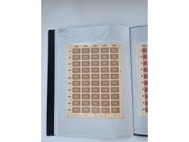 1922/23, Bestand von rund 390 Bogen, dabei OPD-Drucke und bessere wie 330B mehrfach und 334B, teils fehlerhaft bzw. gefaltet/