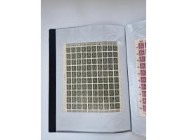 1922/23, Bestand von rund 390 Bogen, dabei OPD-Drucke und bessere wie 330B mehrfach und 334B, teils fehlerhaft bzw. gefaltet/