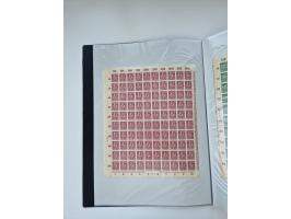 1922/23, Bestand von rund 390 Bogen, dabei OPD-Drucke und bessere wie 330B mehrfach und 334B, teils fehlerhaft bzw. gefaltet/