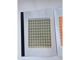 1922/23, Bestand von rund 390 Bogen, dabei OPD-Drucke und bessere wie 330B mehrfach und 334B, teils fehlerhaft bzw. gefaltet/