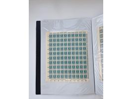 1922/23, Bestand von rund 390 Bogen, dabei OPD-Drucke und bessere wie 330B mehrfach und 334B, teils fehlerhaft bzw. gefaltet/