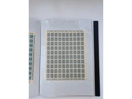 1922/23, Bestand von rund 390 Bogen, dabei OPD-Drucke und bessere wie 330B mehrfach und 334B, teils fehlerhaft bzw. gefaltet/