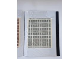 1922/23, Bestand von rund 390 Bogen, dabei OPD-Drucke und bessere wie 330B mehrfach und 334B, teils fehlerhaft bzw. gefaltet/