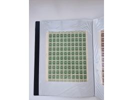 1922/23, Bestand von rund 390 Bogen, dabei OPD-Drucke und bessere wie 330B mehrfach und 334B, teils fehlerhaft bzw. gefaltet/