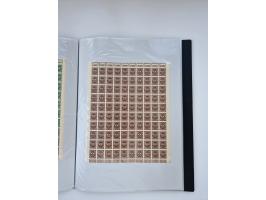 1922/23, Bestand von rund 390 Bogen, dabei OPD-Drucke und bessere wie 330B mehrfach und 334B, teils fehlerhaft bzw. gefaltet/