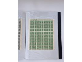 1922/23, Bestand von rund 390 Bogen, dabei OPD-Drucke und bessere wie 330B mehrfach und 334B, teils fehlerhaft bzw. gefaltet/