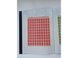 1922/23, Bestand von rund 390 Bogen, dabei OPD-Drucke und bessere wie 330B mehrfach und 334B, teils fehlerhaft bzw. gefaltet/