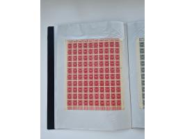 1922/23, Bestand von rund 390 Bogen, dabei OPD-Drucke und bessere wie 330B mehrfach und 334B, teils fehlerhaft bzw. gefaltet/