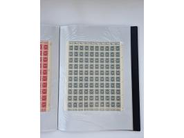 1922/23, Bestand von rund 390 Bogen, dabei OPD-Drucke und bessere wie 330B mehrfach und 334B, teils fehlerhaft bzw. gefaltet/