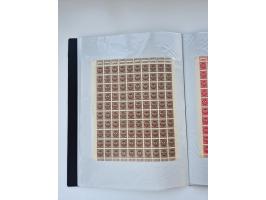 1922/23, Bestand von rund 390 Bogen, dabei OPD-Drucke und bessere wie 330B mehrfach und 334B, teils fehlerhaft bzw. gefaltet/