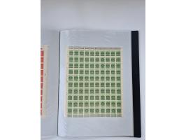 1922/23, Bestand von rund 390 Bogen, dabei OPD-Drucke und bessere wie 330B mehrfach und 334B, teils fehlerhaft bzw. gefaltet/