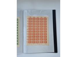 1922/23, Bestand von rund 390 Bogen, dabei OPD-Drucke und bessere wie 330B mehrfach und 334B, teils fehlerhaft bzw. gefaltet/