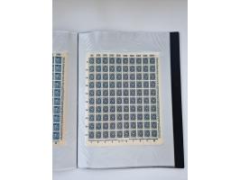 1922/23, Bestand von rund 390 Bogen, dabei OPD-Drucke und bessere wie 330B mehrfach und 334B, teils fehlerhaft bzw. gefaltet/