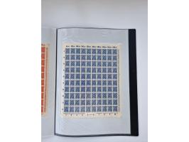 1922/23, Bestand von rund 390 Bogen, dabei OPD-Drucke und bessere wie 330B mehrfach und 334B, teils fehlerhaft bzw. gefaltet/