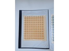 1922/23, Bestand von rund 390 Bogen, dabei OPD-Drucke und bessere wie 330B mehrfach und 334B, teils fehlerhaft bzw. gefaltet/