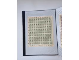 1922/23, Bestand von rund 390 Bogen, dabei OPD-Drucke und bessere wie 330B mehrfach und 334B, teils fehlerhaft bzw. gefaltet/