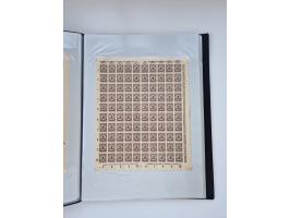 1922/23, Bestand von rund 390 Bogen, dabei OPD-Drucke und bessere wie 330B mehrfach und 334B, teils fehlerhaft bzw. gefaltet/