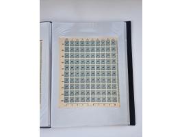 1922/23, Bestand von rund 390 Bogen, dabei OPD-Drucke und bessere wie 330B mehrfach und 334B, teils fehlerhaft bzw. gefaltet/