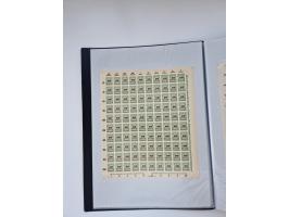 1922/23, Bestand von rund 390 Bogen, dabei OPD-Drucke und bessere wie 330B mehrfach und 334B, teils fehlerhaft bzw. gefaltet/